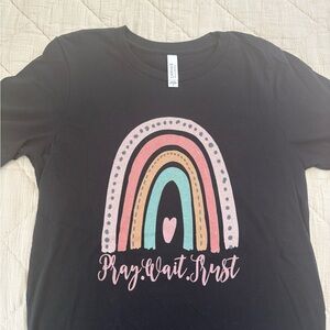 Black Kids Shirt with Rainbow Design